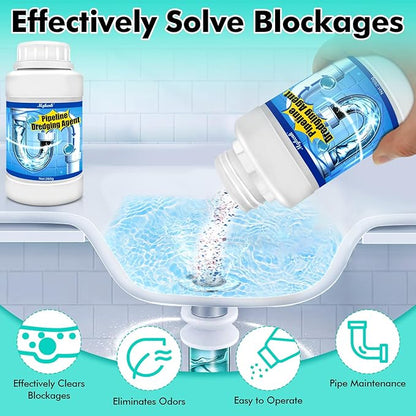 Powerful Pipe Dredging Agent,Drain Clog Remover,Kitchen Drain Cleaner for Unclogs Bathroom and Kitchen Sinks,Drains,Shower Pipes,Tubs & Toilets