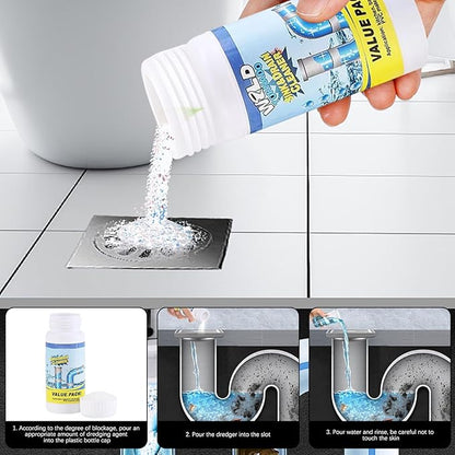 4PCS Wild Tornado Pipe Dredge, Wild Tornado Sink and Drain Cleaner, Drain Cleaner Powder for Kitchen Toilet Pipeline Quick Cleaning Tool (4, B)