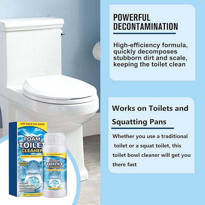 2PCS Foam Toilet Cleaner, 2025 New Toilet Bowl Cleaners, Advanced Bathroom Cleaner for Home, Powerful Instant Cleaneing for Toilets