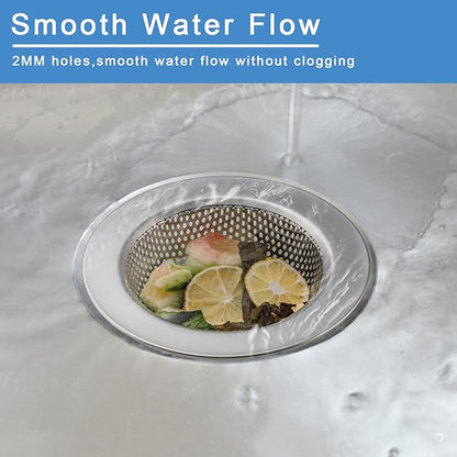 Honmein 3 Pcs Sink Strainer for Most Kitchen Sink Drain Basket, Upgraded Double-Layer Safe Design Kitchen Sink Strainer (Outer Diameter 4.5 Inch)