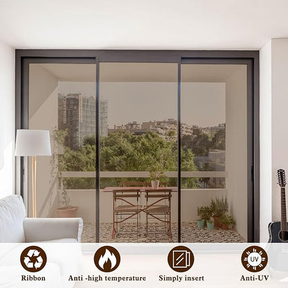Window Privacy Film One Way Daytime Mirror Tint Treatments UV Heat Control Vinyl Stickers Sun Block Glass Paper Door Covering Reflective (Brown Silver, 17.5 Inch x 7.8 Feet)