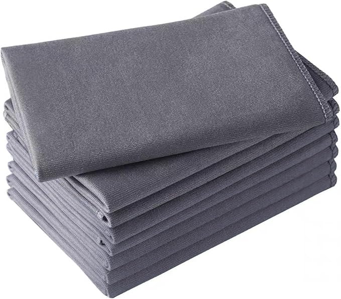 Microfiber Glass Cleaning Cloth 8 Pack, 16 Inch X 12 Inch, Lint Free Quickly Clean Window, Glasses, Windshields, Mirrors, and Stainless Steel, Grey