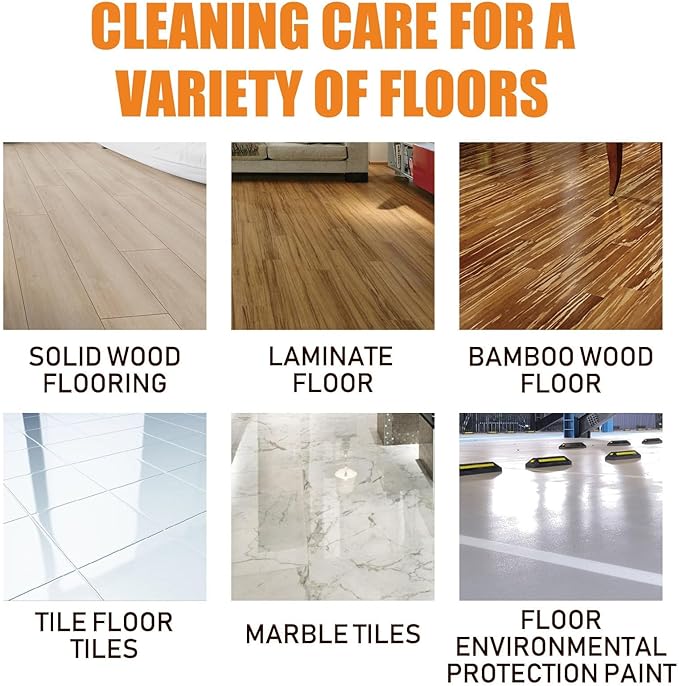 Floor Cleaner, Multipurpose Floor Cleaner Liquid, Glossy Clean Floor Cleaners, Powerful Decontamination, Household High-Performance Cleaner for Wood, Tile (2sets)