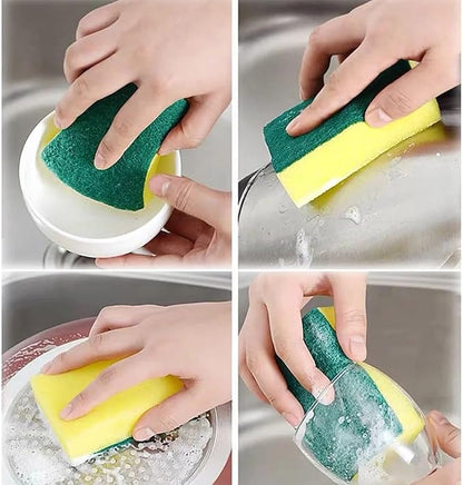 50 Pack Sponges Kitchen, Non-Scratch Heavy-Duty Dish Sponges for Washing Dishes Cleaning Pans Household Bathroom Pots,Durable Green Scrubbing Pads