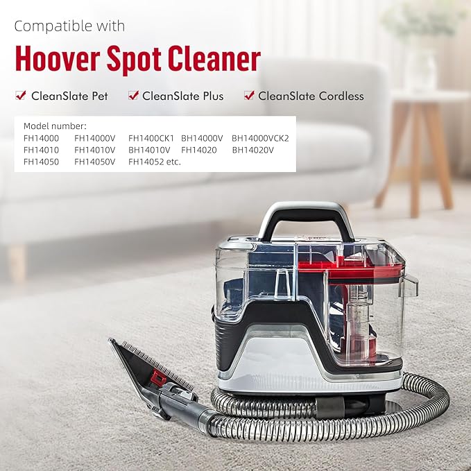 Flexible Extension Hose Attachment Compatible with Hoover CleanSlate Portable Machine FH14000, FH14000V, BH14000V, FH14010, FH14020, FH14050, BH14010V, 54 Inch Carpet Cleaner Tube Replacement Parts