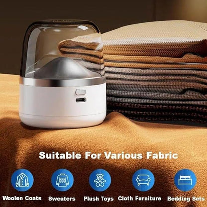 Electric Fabric Shaver – USB Rechargeable Lint Remover with 6 Blades, Safe for All Fabrics, Clothes, Sweater, Sofa & Furniture – Portable Pilling Remover for Home & Travel (Black)