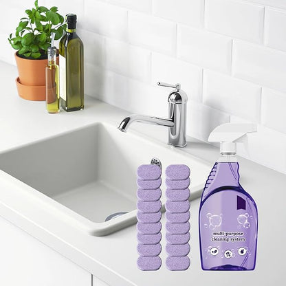 Clean Spray Cleaner for Ovens, Spray Oven Cleaner, Multi-Surface Cleaners with Concentrated Cleaning Tablets, Multi Purpose Cleaning for Ovens, for Kitchen,Bathroom