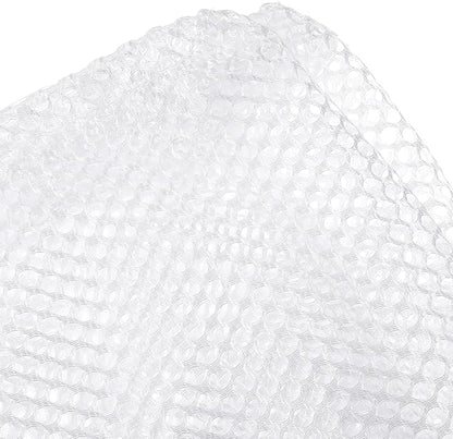 Small Laundry Bags Mesh for Delicates - White Polyester Wash Bags with Drawstring for Socks, Lingerie, Travel, Dorm, Machine Washable, 15.75×18.9 inches
