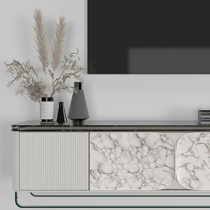 JSEVEM 16"×118" Grey White Marble Wallpaper Peel and Stick Waterproof Gray Marble Contact Paper Vinyl Wrap Glossy Textured Self Adhesive Granite DIY Tile Sticker for Kitchen Cabinets Table Countertops