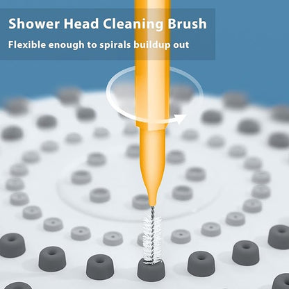 Multiplesize Shower Head Cleaner Tool, Shower Head Cleaning Brushes Small Hole, Showerhead Cleaner Picks Unclogging Tiny Nozzle Little Gaps 3D Printer Opening, Orange