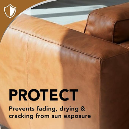 Weiman Leather Cleaner, Polish and Conditioner for Furniture, Car, Purses, Shoes, Boots and Couches- Micro Fiber Towel Included, 22oz