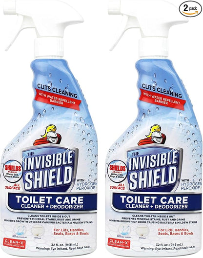Invisible Shield Toilet Bowl Spray Cleaner with Hydrogen Peroxide 32 fl oz. for Inside and Outside The Bowl and lids by UNELKO- Clean-X (2)