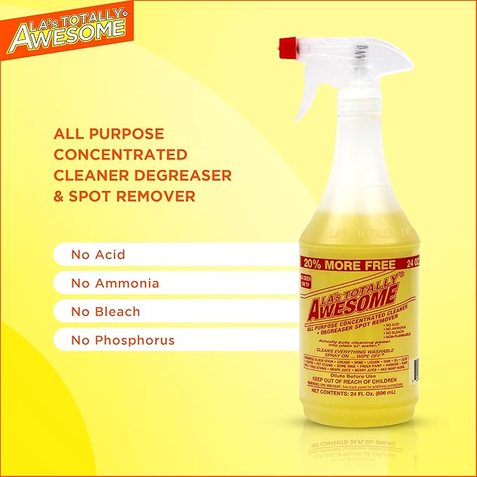 La's Totally Awesome All Purpose Cleaner Refill – 64 oz Concentrated Multipurpose Cleaner & Heavy Duty Degreaser for Home, Kitchen, Bathroom, Floors, Spray Bottles & More