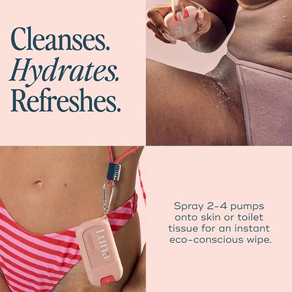 Luna Daily Body Cleansing Spray | Hydrating pH-Balanced Feminine & Body Mist | Gentle & Moisturizing for Intimate Hygiene, Underarms & Private Parts | Travel Essential for Women, Gym & Daily Care,30ml