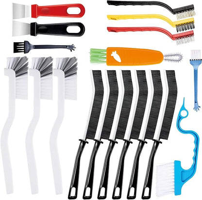 18Pcs Crevice Gap Cleaning Brush,Door Window Track Groove Corner Crevice Cleaning Brushes for Cleaning Window Grooves, Bathroom, Toilet Corner, Kitchen, Faucet, Sink(18 Pcs Cleaning Tool)