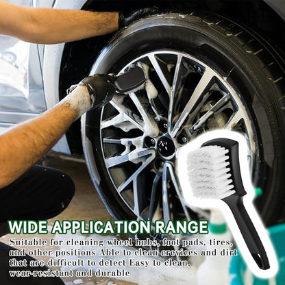 Carpet Cleaning Brush, Car Cleaning Brush, Tire Brush Wheel Cleaner, Universal Soft Bristle Car Wash Brush Short Handle Tire Cleaner Car Accessories for Car Interior Exterior and Home