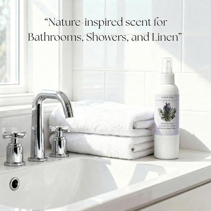 Symbolic Magic Lavender Eucalyptus Bathroom Spray – Essential Oil Shower Aromatherapy Spray for Spa‑Like Shower Steam – Eucalyptus Shower Spray, Relaxing Pillow Mist & Room Spray