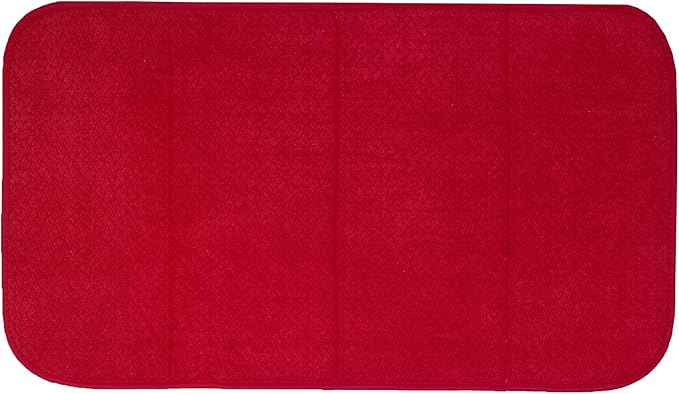 All-Clad Premium Reversible Dish Drying Mat for Kitchen: 16" x 28" Ultra-Absorbent, Long-Lasting, No Condensation, and Oversized for Large Pots and Pans - 1 Pack, Chili