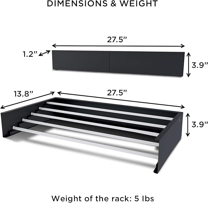 Step Up Laundry Drying Rack (28-INCH White), Wall Mounted, Retractable Clothes Drying Rack, 40lbs Capacity, 11.6 Linear Ft, with Wall Template and Long Screwdriver Bit