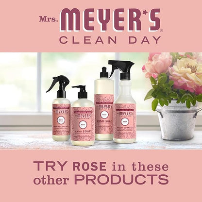 Mrs. MEYER'S Rose Scent Kitchen Basics Set, Dish Soap, Hand Soap, Multi-Surface Everyday Cleaner 3 ct.