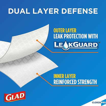 CloroxPro Glad ForceFlex Tall Drawstring Trash Bags,13 Gal,100 Ct (Pack May Vary),(Pack of 4)