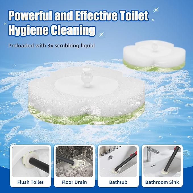 Disposable Toilet Brush Cleaning System with Wand Cleaner Refills,Toilet Cleaning Stick,Wall Mounted Toilet Wand Kit,60 Disposable Toilet Bowl Brush for Sink Bathtub Wash Basin (Green)