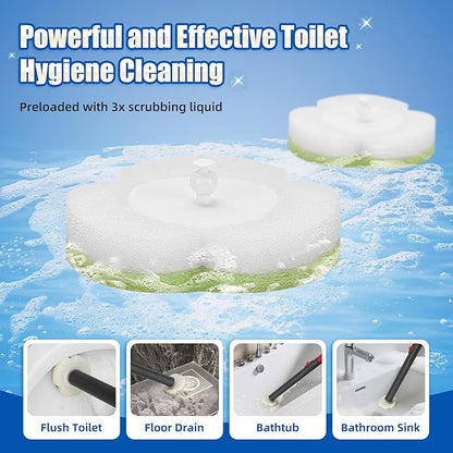Disposable Toilet Brush Kit with 30 Refills, No-Touch Toilet Wand Cleaning System, Wall Mounted Toilet Bowl Cleaner for Bathroom, Sink, Bathtub – Hygienic Deep Cleaning