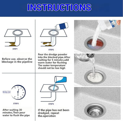 Wild Tornado Sink Drain Cleaner, Powerful Sink and Drain Cleaner Powder for Kitchen and Bathroom