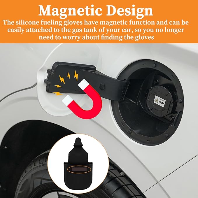 Reusable Gas Pump Glove, Silicone Gas Gloves for Gasoline Pump, Protects Hands From Dirty Pump Handles and Keyboards