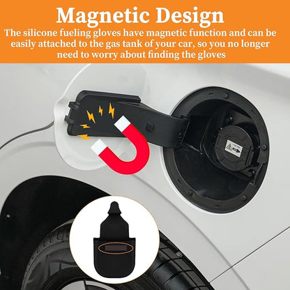 Reusable Gas Pump Glove, Silicone Gas Gloves for Gasoline Pump, Protects Hands From Dirty Pump Handles and Keyboards
