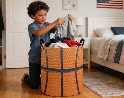 Kids Laundry Basket Basketball Hamper for Nursery Boys Hamper Cute Kids Storage Bin Room Decor for Home(Basketball)