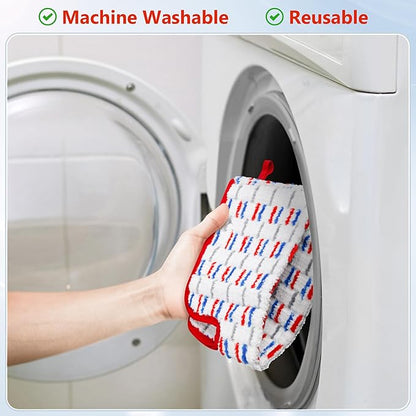 4 Pack Mop Refill Pads Compatible with O-Cedar ProMist MAX Spray Mop Reusable Pads Refills Microfiber Replacement Heads Dry Wet Use Double Sided Machine Washable for All Surface Floor Cleaning