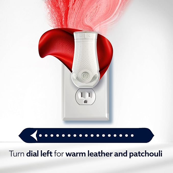 Glade PlugIns Refills with CustomScent Technology, Leather & Golden Amber, 5 Refills