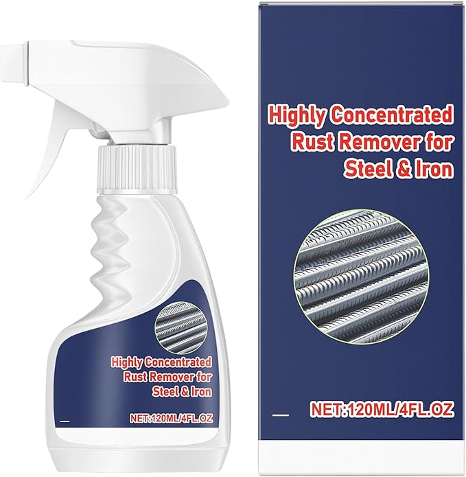 Industrial Rust Remover, Concentrated Metal Cleaner, 120ml Dissolver Spray with Fast Action, Repair Solution with Deep Penetration, Metal Spray for Garage Workshop Automotive