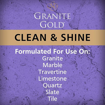 Granite Gold Clean and Shine Spray-Streak-Free Deep Cleaning & Polishing of Granite, Marble, Quartz, 24 Fl Oz (Pack of 1)
