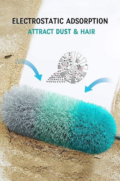 BOOMJOY Microfiber Feather Duster with 100 inches Extension Pole, Dusters for Cleaning High Ceiling, Fan, Blinds, Furniture