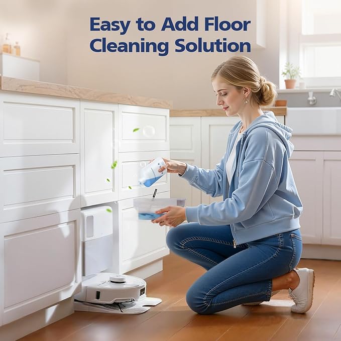 Floor Cleaning Solution Compatible with Roborock Robot Vacuums & Wet Dry Vacuums, Deep Cleaning Formula for Hardwood, Tile & Laminate Floors, Gentle and Powerful, 1L (33.8 fl oz)
