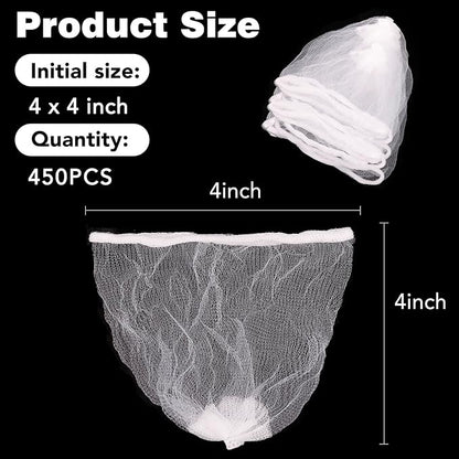 450 PCS Kitchen Sink Strainer Mesh Bag Suitable for Various Sizes of Sink Strainers, Disposable Sink Net Strainer Filter Bags for Sink Drain for Collecting Kitchen Food Waste Leftover Garbage