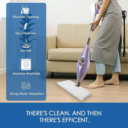 S3501 S3601 Steam Mop Replacement Pads Compatible with Shark Steam Pocket Mop, Vacmop Replacement Pads for Shark Steamer Pads S3500 Series S3501 S3601 S3550 S3601D S3901 S3801 S3801CO, White