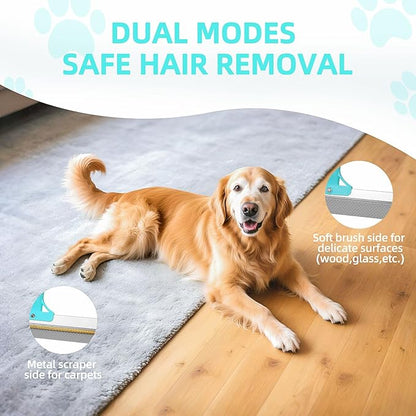 Carpet Rake for Pet Hair Removal, 54"Adjustable Handle Pet Hair Removal Carpet Brush Scraper, Pet Hair Removal Broom Tool for Carpet, Reusable Dog Cat Fur Remover, Pet Fur Cleaner for Rugs, Mats