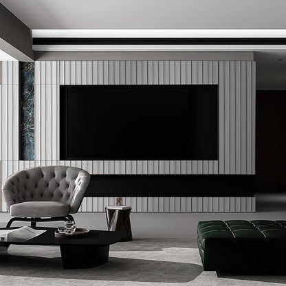 White Wood Slat Wallpaper - Peel & Stick Self-Adhesive (17.5" x 200"), Wood Effect Contact Paper for Walls, Removable DIY Wall Covering for Kitchen, Bathroom & Feature Walls