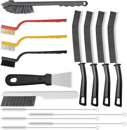 15pcs Crevice Cleaning Brush, Hard Bristle Scrub Brushes Tools, Multifunctional Grout Brush for Home, Bathroom, Ktichen, Window and Corners