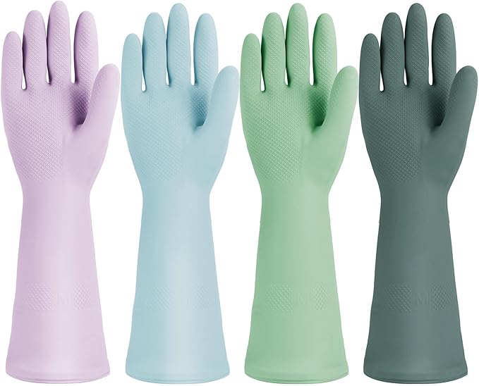 Cleaning Gloves for Dishwashing, 4/5 Pairs Reusable Kitchen Gloves for Wash, Household Cleaning Glove for Dishes Pet