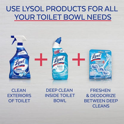 Lysol Clean & Fresh Toilet Bowl Cleaner, Ocean Fresh, 24 oz (Pack of 4)