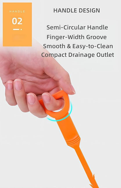 6-Piece Professional Drain Snake Cleaning Kit - Heavy Duty Clog Remover Tool for Shower, Sink, Bathtub, Toilet, Kitchen - Hair Removal Unclogger with Drill Attachment, Reusable Plastic Pipe Cleaner