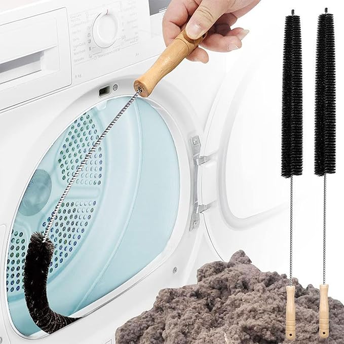 Essential Dryer Vent Cleaner Washing Machines Brush Long Handle Brush Thorough Dirt Removal,Kitchen & Bathroom