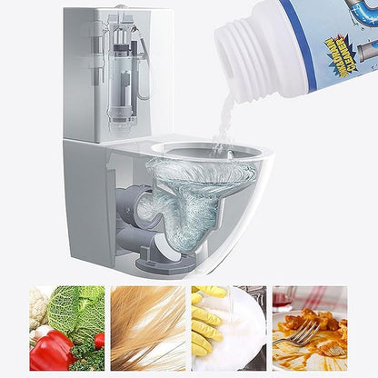 Sink and Drain Cleaner, Portable Powerful Pipe Cleaner, Cleaner Powder, Multi-Functional Foaming Pipe Unclogger, for Kitchen and Bathroom, Fast Acting Clog Remover (8)