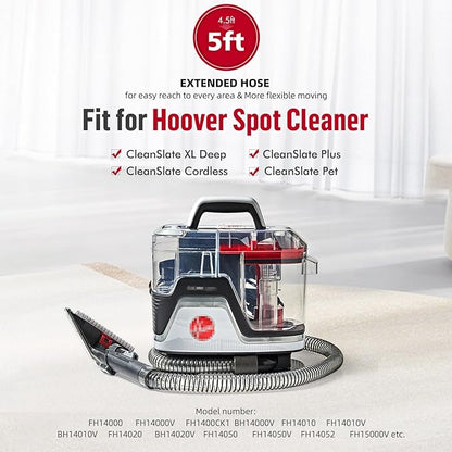 Upgrade XL Version Extension Hose Attachment Compatible with Hoover Clean Slate & Spotless Carpet Cleaner FH15000V, FH11300, FH14000, FH14000V, BH14000V, 60 Inch Carpet Cleaner Tube Replacement Parts