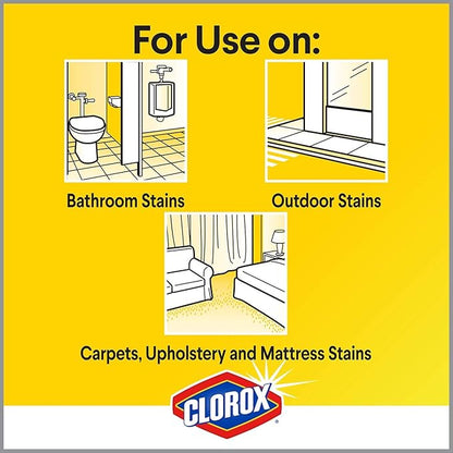 Clorox Urine Remover for Stains and Odors, Spray Bottle, 32 Ounces, Pack of Two