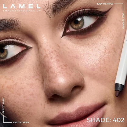 Brown Eyeliner, Ultra Long Lasting Gel Eyeliner Pencil, Waterproof Eye Liner, Smudge Proof, Creamy Eye Pencil, Sweat Proof Makeup, Highly-Pigmented (402 Shade)